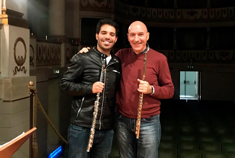 Cristian Suárez con Giovani Mugnuolo