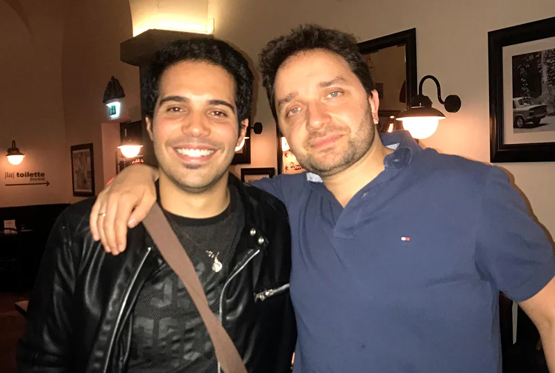 Cristian Suárez con Paolo Taballione