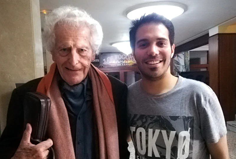 Cristian Suárez Guerra con el Maestro Peter-Lukas Graf